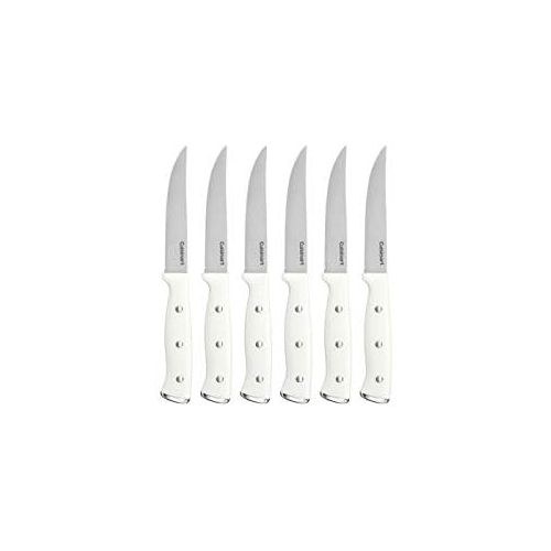  CUISINART Triple Rivet Steak Knife Set, White (6-Piece)