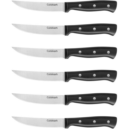  Cuisinart C77TR-S6SK Triple Rivet Collection 6-Piece Steak Knife Set,Black