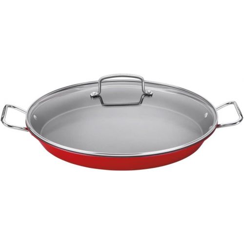  Cuisinart ASP-38CR 15-Inch Paella Pan With Lid, Red