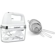 Cuisinart HM-90S Power Advantage Plus 9-Speed Handheld Mixer with Storage Case, White & Set of 3 Fine Mesh Stainless Steel Strainers