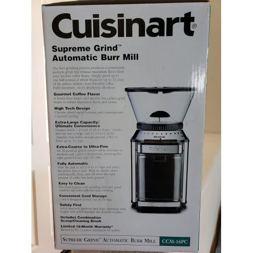  Cuisinart Automatic Coffee Mill Burr Grinder, CCM-16