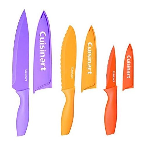  Cuisinart GR-6S Smoke-less Contact Griddler Bundle with 6-Piece Nonstick Color Chef Knife Set (2 Items)
