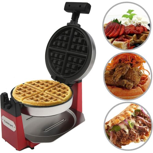  Cuisinart WAF-F10R Maker Waffle Iron, Single, Red