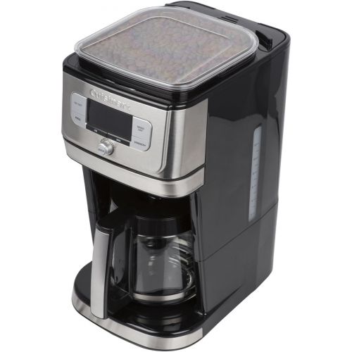  CUISINART DGB-800C Cuisinart Fully Automatic 12-Cup Burr Grind & BrewTM Coffeemaker, Black/Silver, 1 Count, Silver