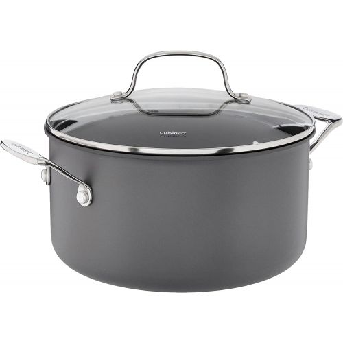  Cuisinart 644-24 Chefs Classic Nonstick Hard Anodized 6-Quart Stockpot, Black/Stainless Steel