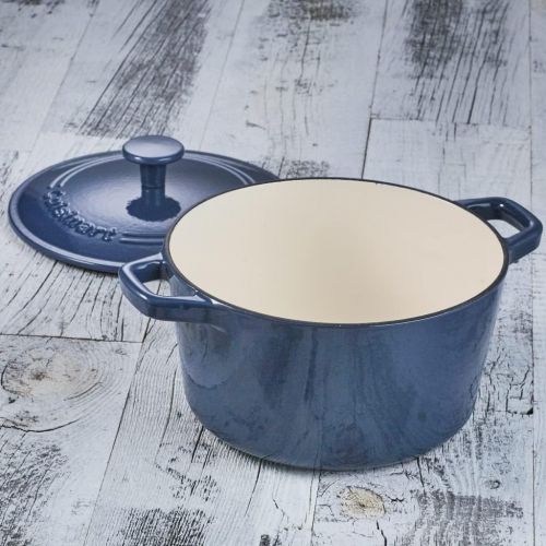  Cuisinart 3 Qt Casserole, Covered, Enameled Provencial Blue