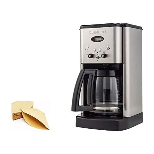  Cuisinart DCC-1200 12 Cup Coffeemaker, Black/Silver With Filters