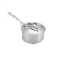 Cuisinart Chefs Classic Stainless Steel Mirror Finish Exterior 1 1/2-Quart Saucepan with Lid, Handle Is Wide And Easy To Grip
