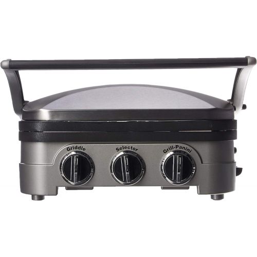  Cuisinart Griddler Gourmet, 5 Functions in 1 Unit: Contact Grill, Panini Press, Full Grill, Full Griddle, and Half Grill/Half Griddle