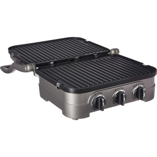  Cuisinart Griddler Gourmet, 5 Functions in 1 Unit: Contact Grill, Panini Press, Full Grill, Full Griddle, and Half Grill/Half Griddle
