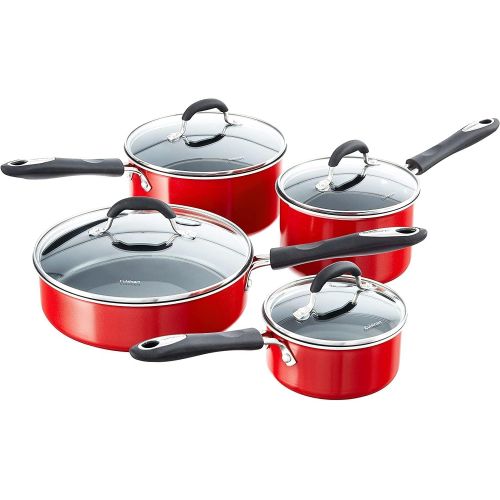  Cuisinart 55-11R Advantage Nonstick 11-Piece Cookware Set, Red