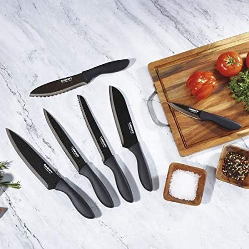  Cuisinart C77-12PMB 12pc Black Metallic Coated Knife Set, One Size