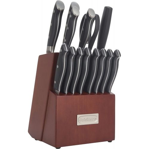  Cuisinart Knife Set Classic Nitrogen Forged Triple Rivet Cutlery 15-Piece Knife Block Set