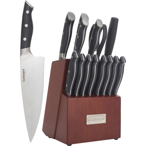  Cuisinart Knife Set Classic Nitrogen Forged Triple Rivet Cutlery 15-Piece Knife Block Set