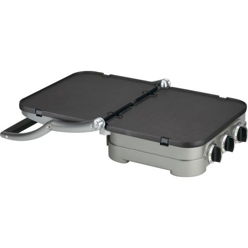  Cuisinart 5-in-1 Grill Griddler Panini Maker Bundle with Waffle Attachment (GR-4N) - Includes Grill and Waffle Plates