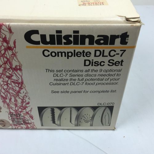  Cuisinart Food Processor Complete DLC-7 9 Disc Set