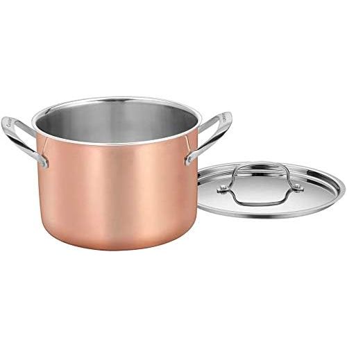  Cuisinart CTPG-11PC Copper Tri-Ply Stainless Steel Lids 11-Piece Aluminum Core Cookware Set