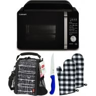 Cuisinart AMW-60 3-in-1 Microwave AirFryer Convection Oven Bundle with Lunchbox, Oven Mitt and Utility Knife (4 Items)