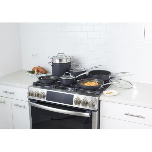  Cuisinart Anodized 11-Piece Cookware Set Dishwasher-Safe-Hard, Black