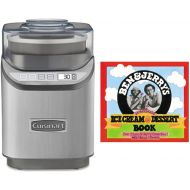 Cuisinart ICE-70 Electronic Ice Cream Maker, Brushed Chrome,with Homemade Ice Cream & Dessert Book Bundle (2 Items)