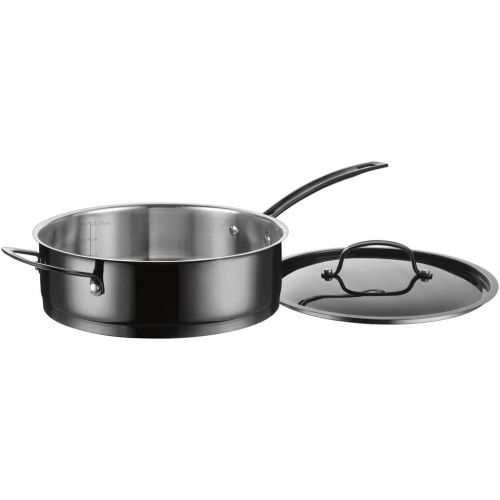  CUISINART MSS-8 Mica Shine Stainless Cookware Set, 8 Piece, Black
