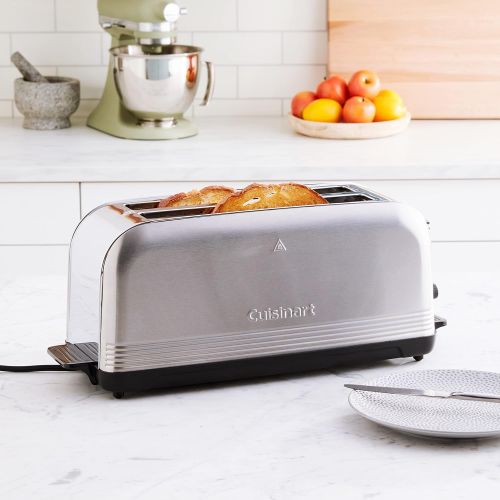  Cuisinart CPT-2500 Long Slot Toaster, Stainless Steel, Silver, 2-slice long slot