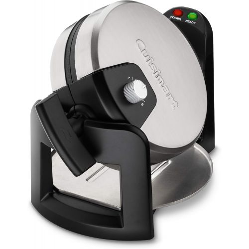  Cuisinart WAF-F30 Round Flip Belgian Waffle Maker, Black/Silver, 1 inch thick