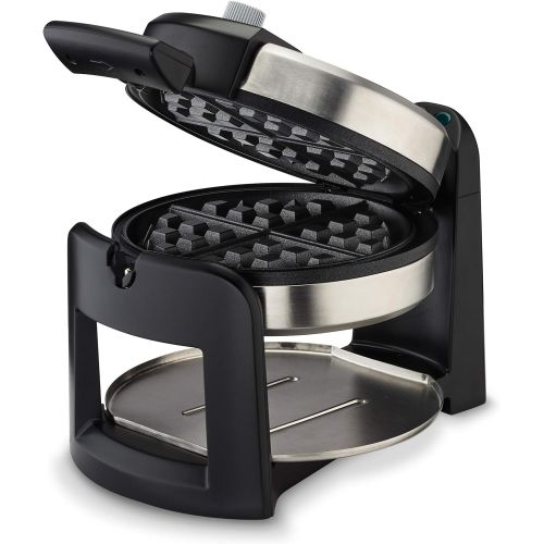  Cuisinart WAF-F30 Round Flip Belgian Waffle Maker, Black/Silver, 1 inch thick