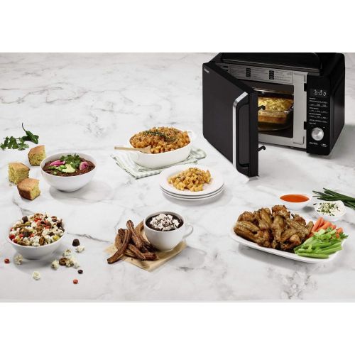  Cuisinart AMW-60 3-in-1 Microwave AirFryer Oven Bundle Advantage 12-Piece White Knife Set with Blade Guards