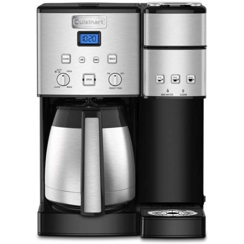  Cuisinart SS-20 Coffee Center 10-Cup Thermal Single-Serve Brewer Coffeemaker (Silver) Bundle with Chefwave Coffee Canister (2 Items)