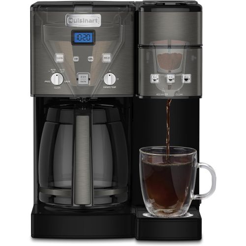 Cuisinart SS-15BKSP1 Coffee Center 12-Cup Coffeemaker and Single-Serve Brewer, Black Stainless Steel