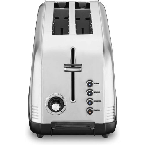  Cuisinart CPT-2500 2-Slice Long Slot Toaster (Silver) with 8-Inch Nylon Flipper Tongs Bundle (2 Items)