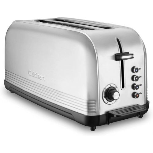  Cuisinart CPT-2500 2-Slice Long Slot Toaster (Silver) with 8-Inch Nylon Flipper Tongs Bundle (2 Items)