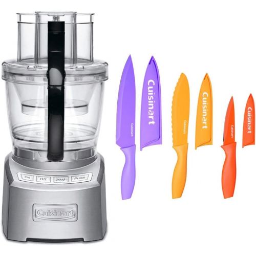  Cuisinart FP14DCN Elite Collection 2.0 14-cup Food Processor (Die Cast) w/ 6-Piece Nonstick Color Chef Knife Set Bundle (2 Items)