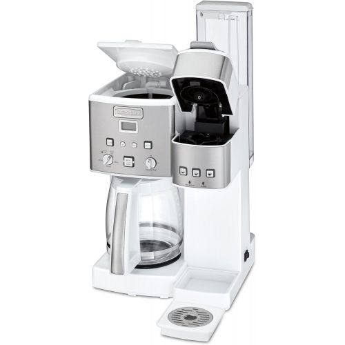  Cuisinart SS-15W Maker Coffee Center 12-Cup Coffeemaker and Single-Serve Brewer, White Stainless Steel