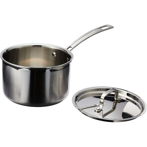  Cuisinart MCP193-18N Multiclad Pro Triple Ply Stainless 3-Quart Skillet, 3 qt, Saucepan w/Cover