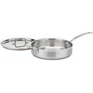 Cuisinart MCP33-30HN MultiClad Pro Triple Ply 5.5-Quart Saute Pan Skillet, Silver