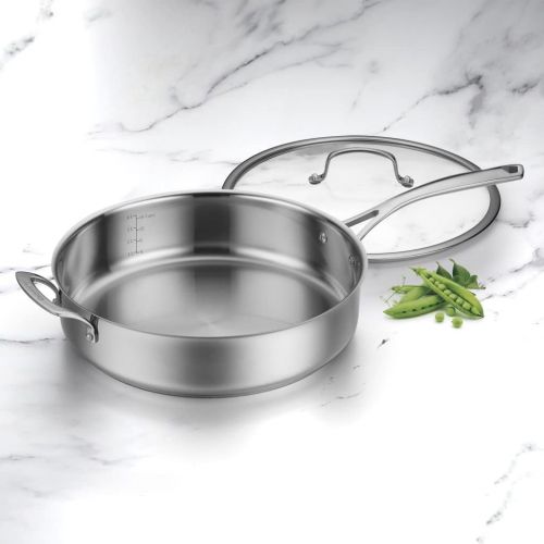  CUISINART 9533-30H Forever Stainless Collection Cover 5.5 Qt Saute Pan, Stainless Steel