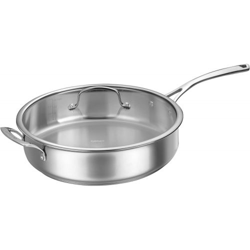  CUISINART 9533-30H Forever Stainless Collection Cover 5.5 Qt Saute Pan, Stainless Steel