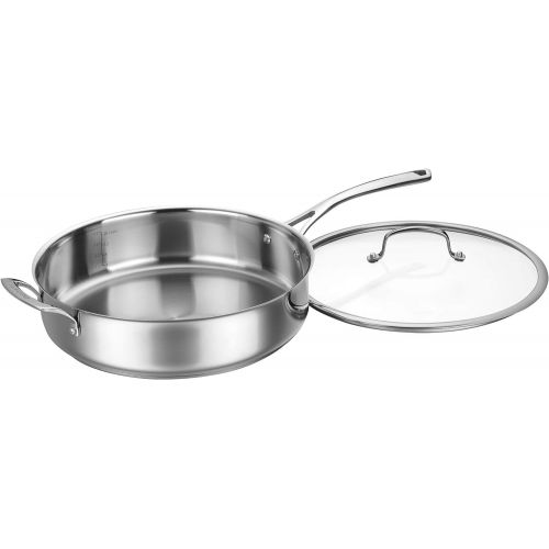  CUISINART 9533-30H Forever Stainless Collection Cover 5.5 Qt Saute Pan, Stainless Steel