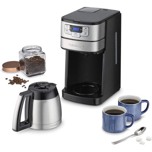  Cuisinart Blade Grind and Brew 10-Cup Thermal Carafe Coffeemaker with Canister and Descaling Powder Bundle (3 Items)