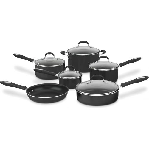  Cuisinart 11-Piece Set Advantage Nonstick Cookware, Black