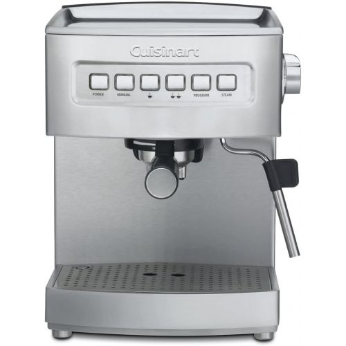  Cuisinart EM-200NP1 Programmable 15-Bar Espresso Maker with Descaling Powder, Handheld Tamper, and Frothing Pitcher (4 Items)