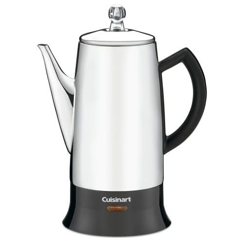  Cuisinart PRC-12 Classic 12-Cup Stainless-Steel Percolator, Black/Stainless