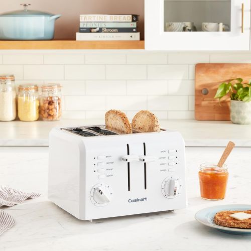 Cuisinart CPT-142P1 4-Slice Compact Plastic Toaster, White