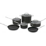 Cuisinart 66-10 Chefs Classic Nonstick Hard Anodized 10-Piece Cookware Set, Black/Stainless Steel