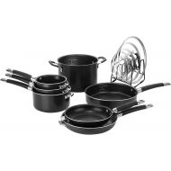 CUISINART N51-12BK SmartNest Nonstick Aluminum Nesting Cookware Set, 12 Piece, Black