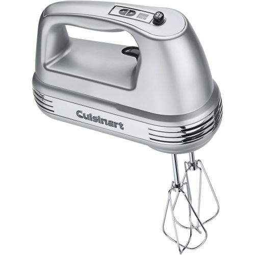  Cuisinart HM-90BCS Power Advantage Plus 9-Speed Handheld Mixer with Storage Case, Brushed Chrome & DLC-2ABC Mini Prep Plus Food Processor Brushed Chrome and Nickel