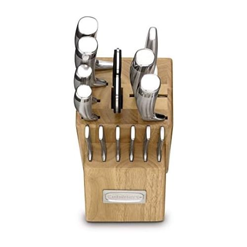  Cuisinart C99SS-15P 15 Piece Stainless Steel Blades Set with Wood Block, Silver