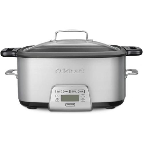  Cuisinart MSC800 Cook Central Multi-Cooker (7-Quart) Bundle Set w/Bamboo Spatula and Cookbooks (4 Items)